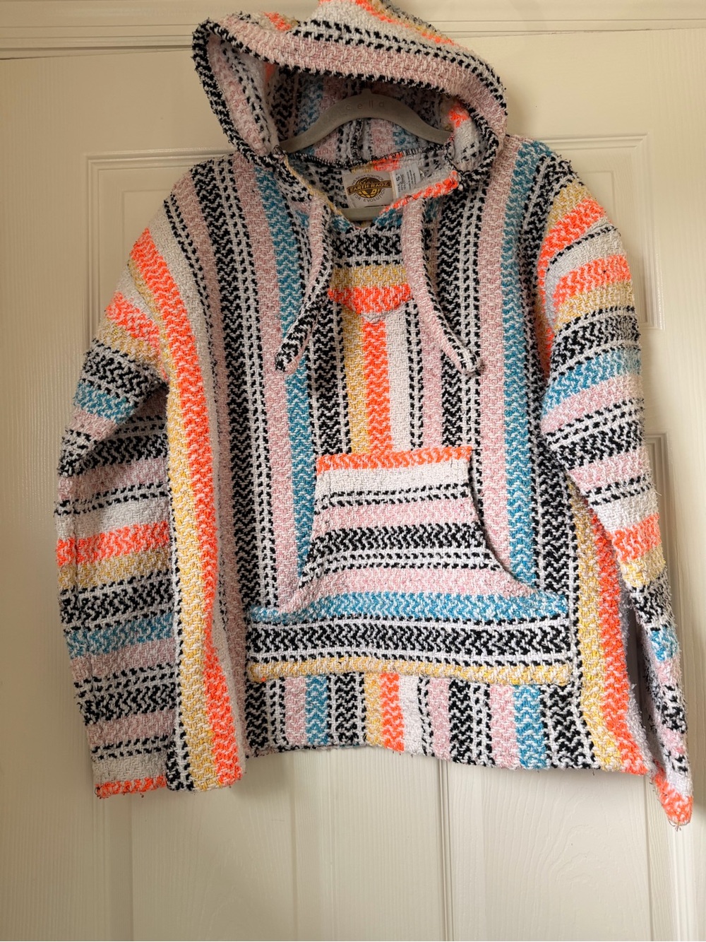 Women's Striped Hooded Baja Sweatshirt - Multi Color